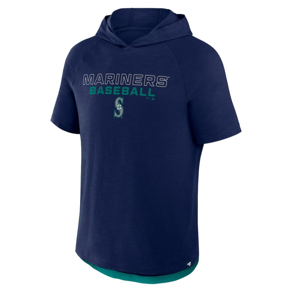 Navy Seattle Mariners Fanatics Clubhouse Optimal Play Raglan Hoodie T-Shirt