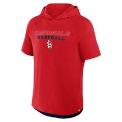 Red St. Louis Cardinals Fanatics Clubhouse Optimal Play Raglan Hoodie T-Shirt
