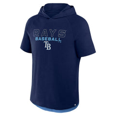 Navy Tampa Bay Rays Fanatics Clubhouse Optimal Play Raglan Hoodie T-Shirt