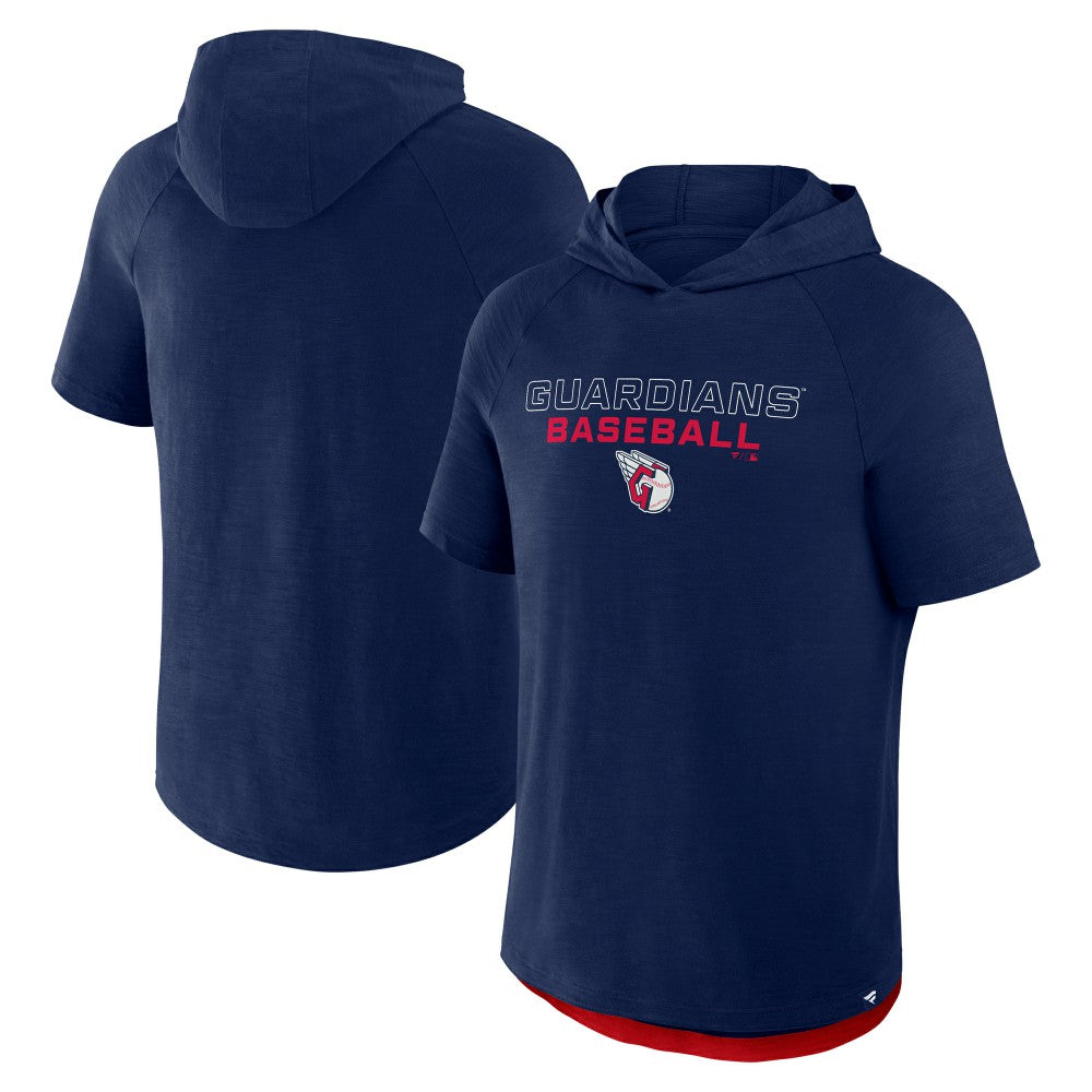 Navy Cleveland Guardians Fanatics Clubhouse Optimal Play Raglan Hoodie T-Shirt