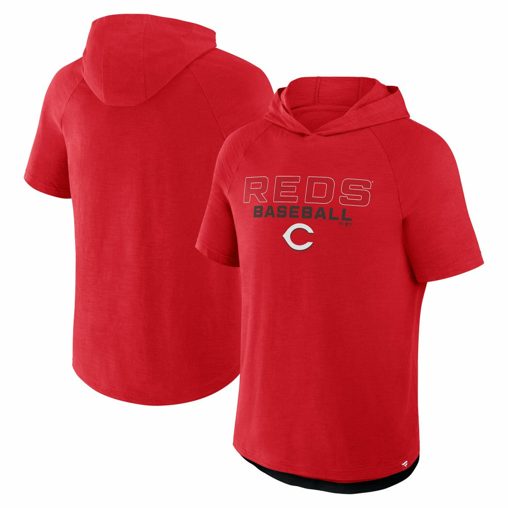 Red Cincinnati Reds Fanatics Clubhouse Optimal Play Raglan Hoodie T-Shirt