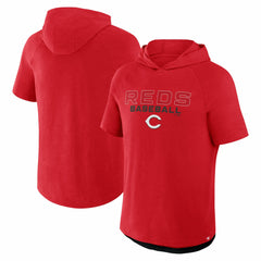 Red Cincinnati Reds Fanatics Clubhouse Optimal Play Raglan Hoodie T-Shirt