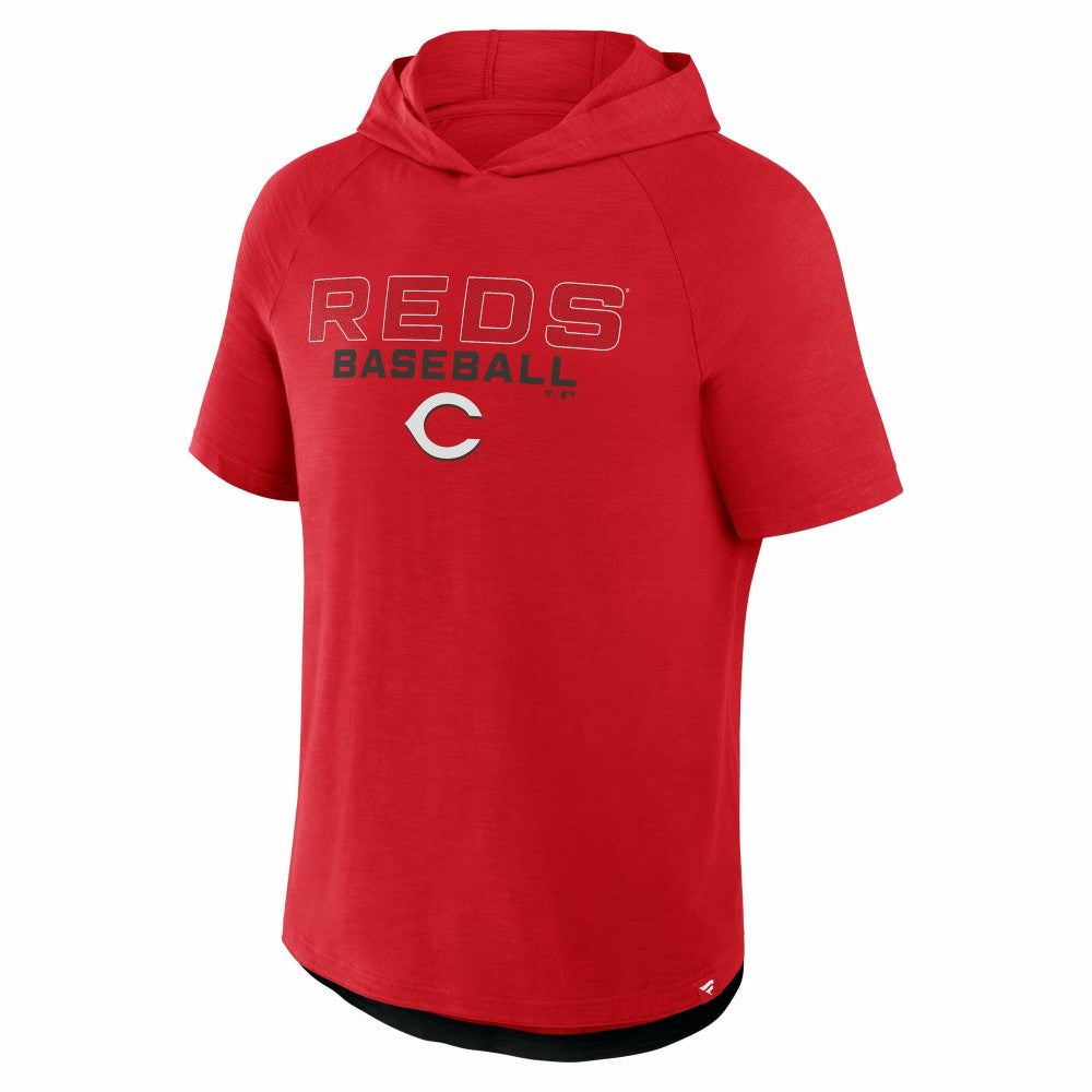 Red Cincinnati Reds Fanatics Clubhouse Optimal Play Raglan Hoodie T-Shirt