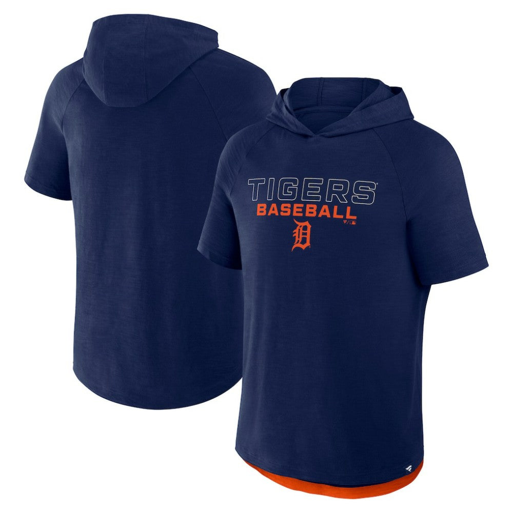 Navy Detroit Tigers Fanatics Clubhouse Optimal Play Raglan Hoodie T-Shirt
