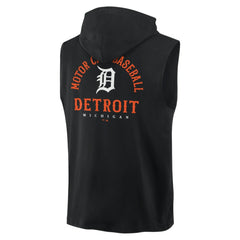 Black Detroit Tigers Fanatics Fire Speed Sleeveless Pullover Hoodie