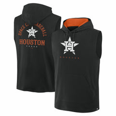 Black Houston Astros Fanatics Fire Speed Sleeveless Pullover Hoodie