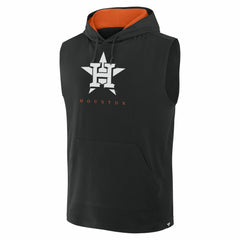 Black Houston Astros Fanatics Fire Speed Sleeveless Pullover Hoodie