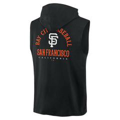 Black San Francisco Giants Fanatics Fire Speed Sleeveless Pullover Hoodie