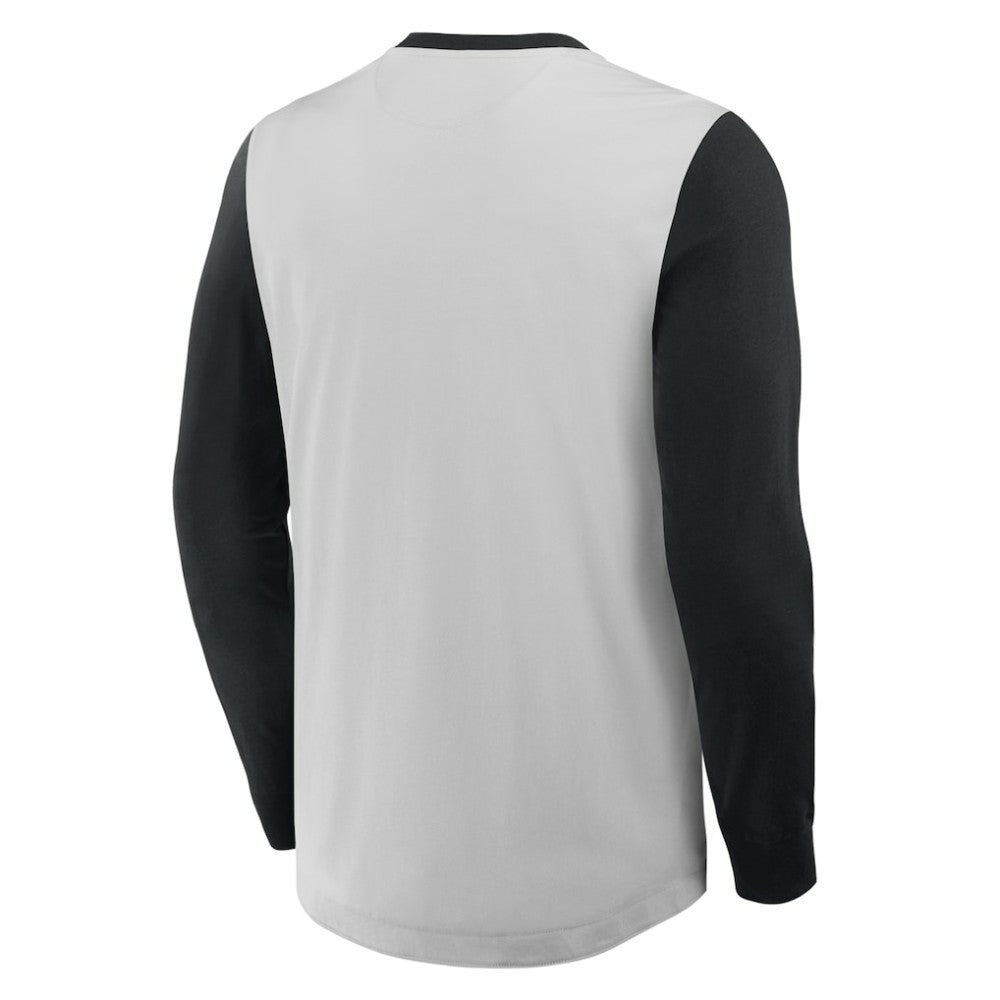 Gray/Black Baltimore Orioles Fanatics Clubhouse Long Sleeve Henley Shirt