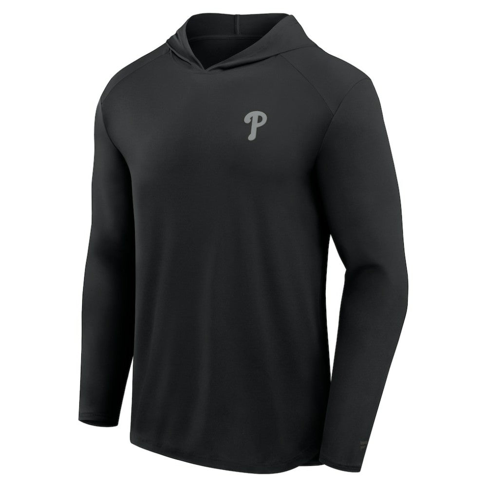 Black Philadelphia Phillies Fanatics Front Office Power Mono Long Sleeve Hoodie T-Shirt