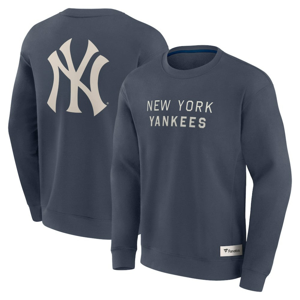 Blue New York Yankees Fanatics Elements Future Ground Lettering Pullover Sweatshirt