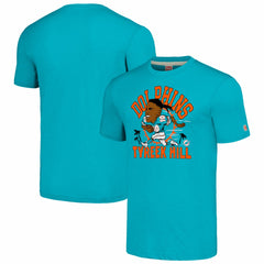 Tyreek Hill  Homage Unisex Caricature Player Tri-Blend T-Shirt - Miami Dolphins T-shirts