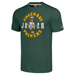 Jordan Love  Homage Unisex Caricature Player Tri-Blend T-Shirt - Green Bay Packers T-shirts