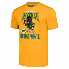 Reggie White  Homage Unisex Caricature Retired Player Tri-Blend T-Shirt - Green Bay Packers T-shirts
