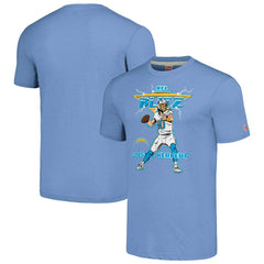 Justin Herbert  Homage Unisex NFL Blitz Player Tri-Blend T-Shirt - Los Angeles Chargers T-shirts