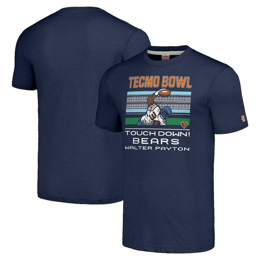Walter Payton  Homage Unisex Tecmo Bowl Retired Player Graphic Tri-Blend T-Shirt - Chicago Bears T-shirts