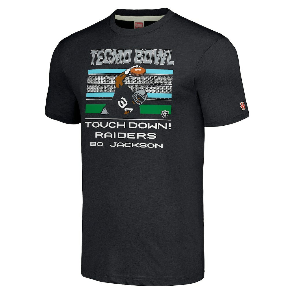 Bo Jackson  Homage Unisex Tecmo Bowl Retired Player Graphic Tri-Blend T-Shirt - Las Vegas Raiders T-shirts