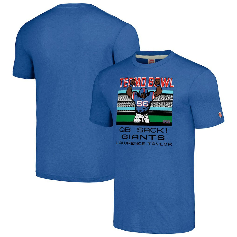 Lawrence Taylor  Homage Unisex Tecmo Bowl Retired Player Graphic Tri-Blend T-Shirt - New York Giants T-shirts