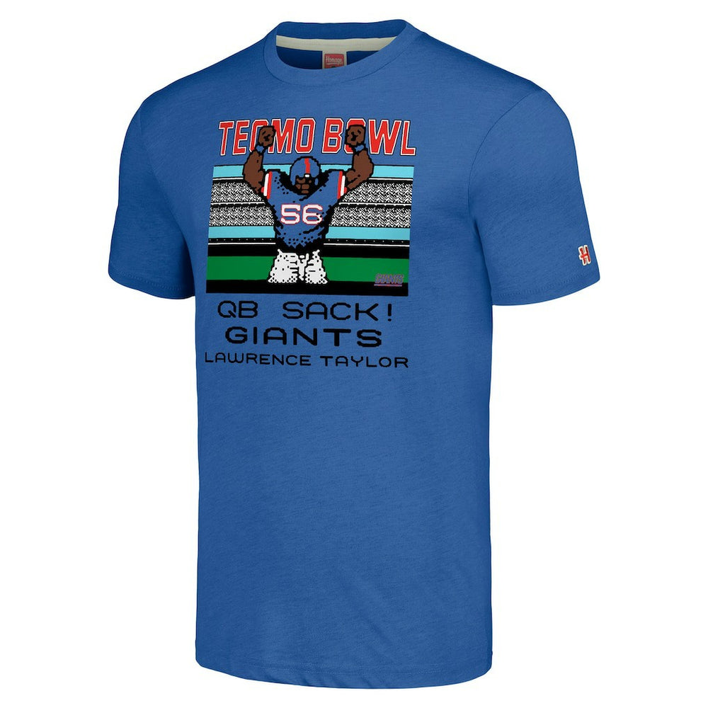 Lawrence Taylor  Homage Unisex Tecmo Bowl Retired Player Graphic Tri-Blend T-Shirt - New York Giants T-shirts