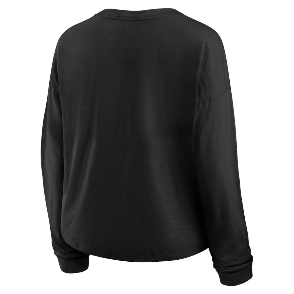 NHL Vegas Golden Knights Fanatics Women's Oversized All Out Effort Long Sleeve Henley T-Shirt