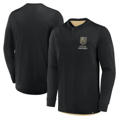 NHL Vegas Golden Knights Fanatics Adrenaline Push Long Sleeve Henley Shirt