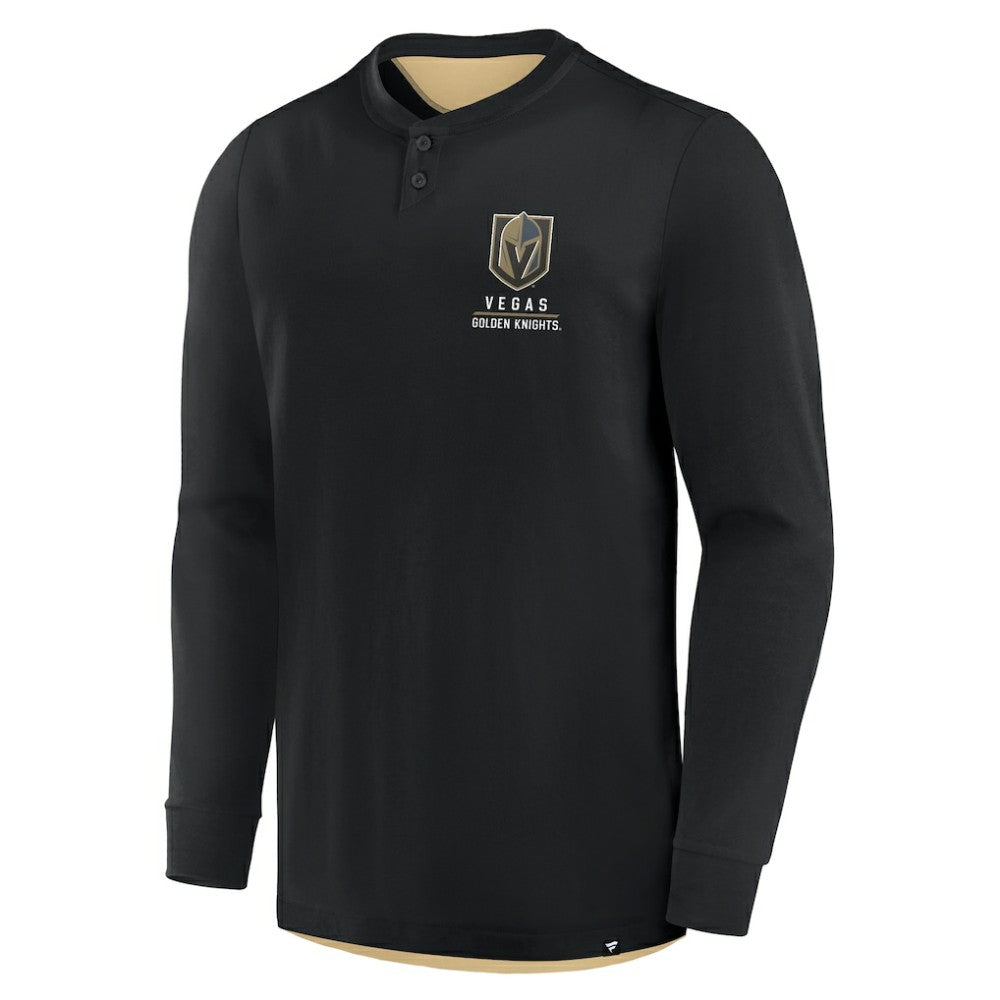 NHL Vegas Golden Knights Fanatics Adrenaline Push Long Sleeve Henley Shirt