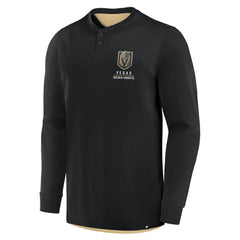 NHL Vegas Golden Knights Fanatics Adrenaline Push Long Sleeve Henley Shirt