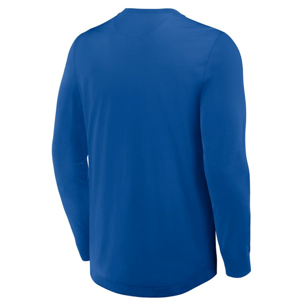 NHL New York Rangers Fanatics Adrenaline Push Long Sleeve Henley Shirt