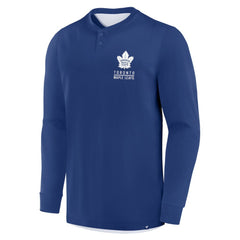 NHL Toronto Maple Leafs Fanatics Adrenaline Push Long Sleeve Henley Shirt
