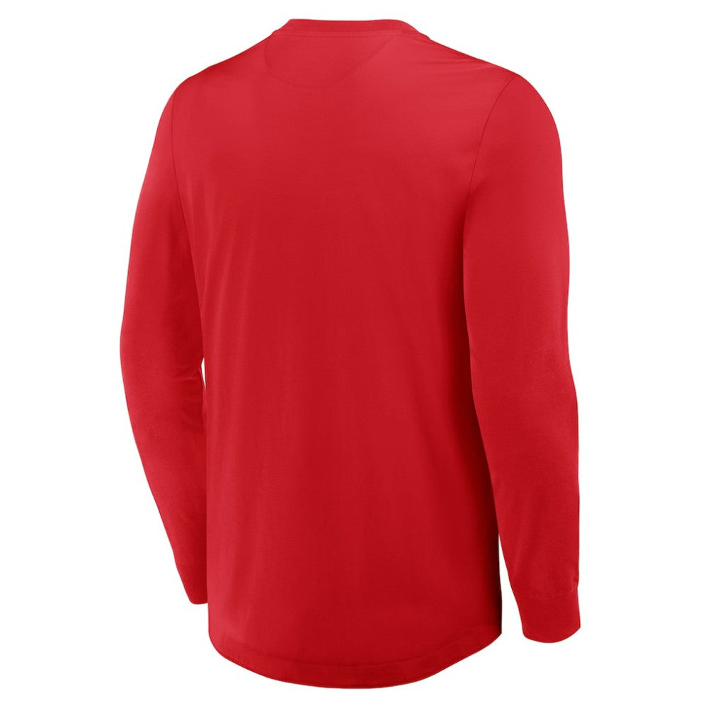 NHL New Jersey Devils Fanatics Adrenaline Push Long Sleeve Henley Shirt