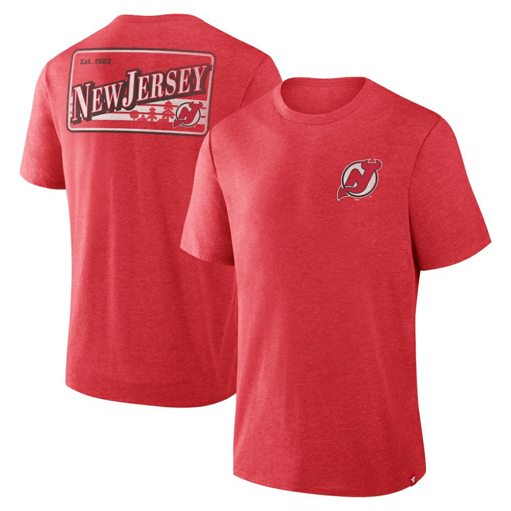 NHL New Jersey Devils Fanatics Fan Lanes Tri-Blend T-Shirt