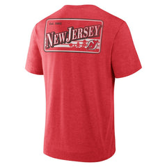 NHL New Jersey Devils Fanatics Fan Lanes Tri-Blend T-Shirt