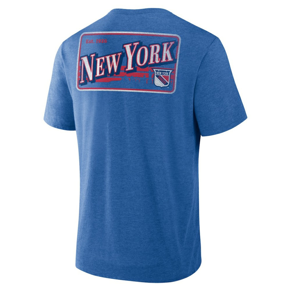 NHL New York Rangers Fanatics Fan Lanes Tri-Blend T-Shirt