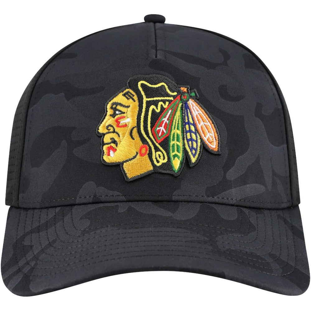 NHL Chicago Blackhawks American Needle Valin Camo Super Tech Vented Adjustable Hat