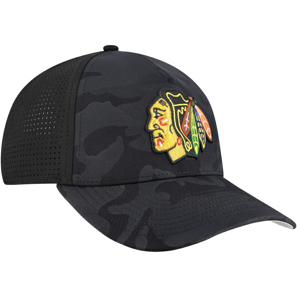 NHL Chicago Blackhawks American Needle Valin Camo Super Tech Vented Adjustable Hat