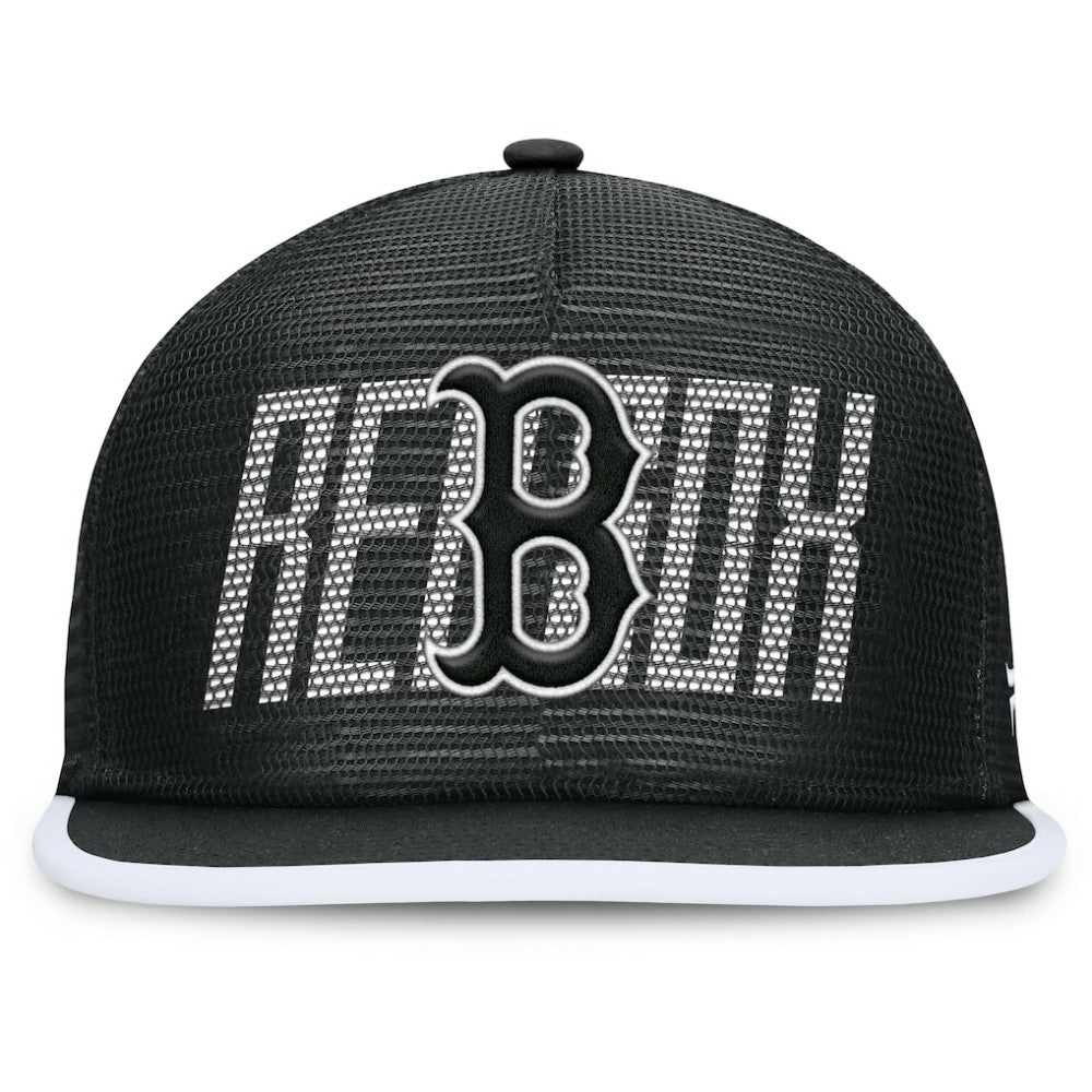 Black Boston Red Sox Fanatics Let's Glow Line Drive Snapback Hat