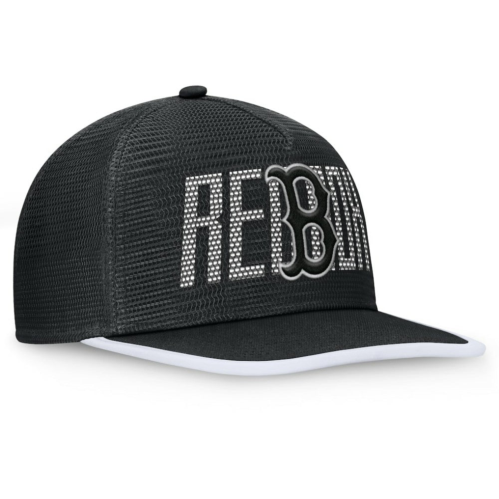 Black Boston Red Sox Fanatics Let's Glow Line Drive Snapback Hat