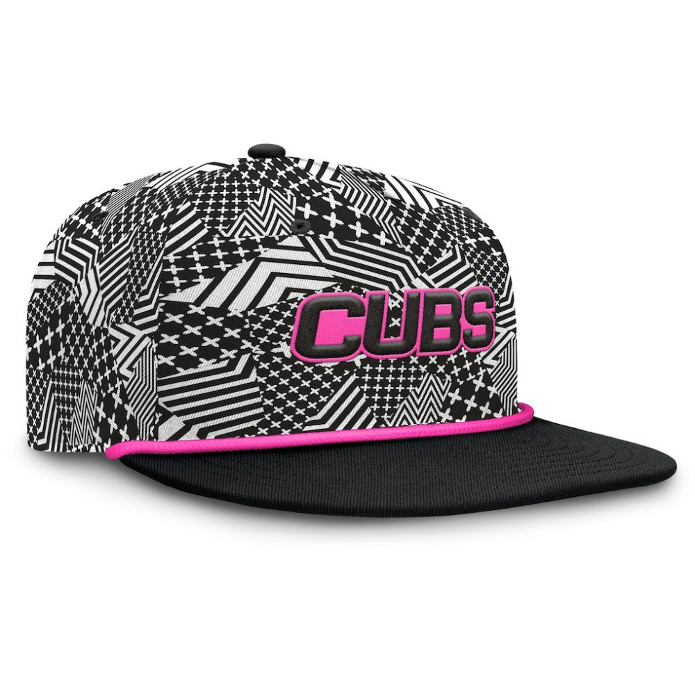 Black Chicago Cubs Fanatics Let's Glow Moon Shot Snapback Hat