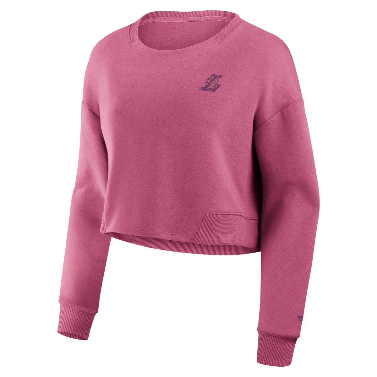 Fanatics Los Angeles Lakers Women's Studio Tri-Blend Cropped Pullover Sweatshirt