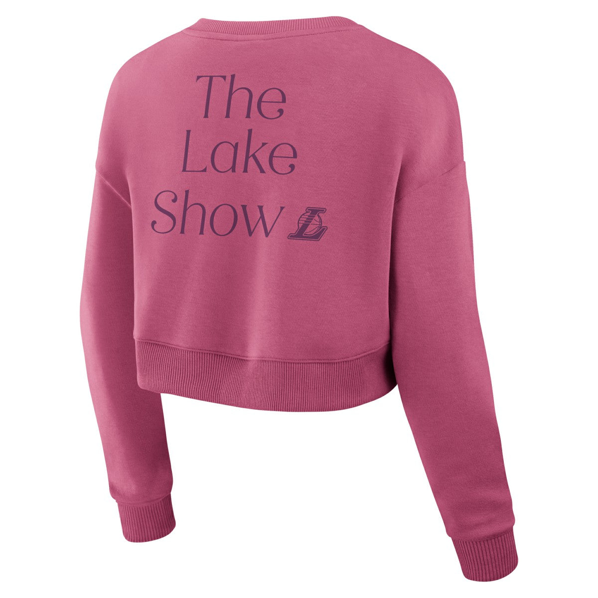 Fanatics Los Angeles Lakers Women's Studio Tri-Blend Cropped Pullover Sweatshirt