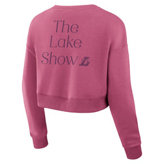 Fanatics Los Angeles Lakers Women's Studio Tri-Blend Cropped Pullover Sweatshirt