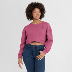 Fanatics Los Angeles Lakers Women's Studio Tri-Blend Cropped Pullover Sweatshirt