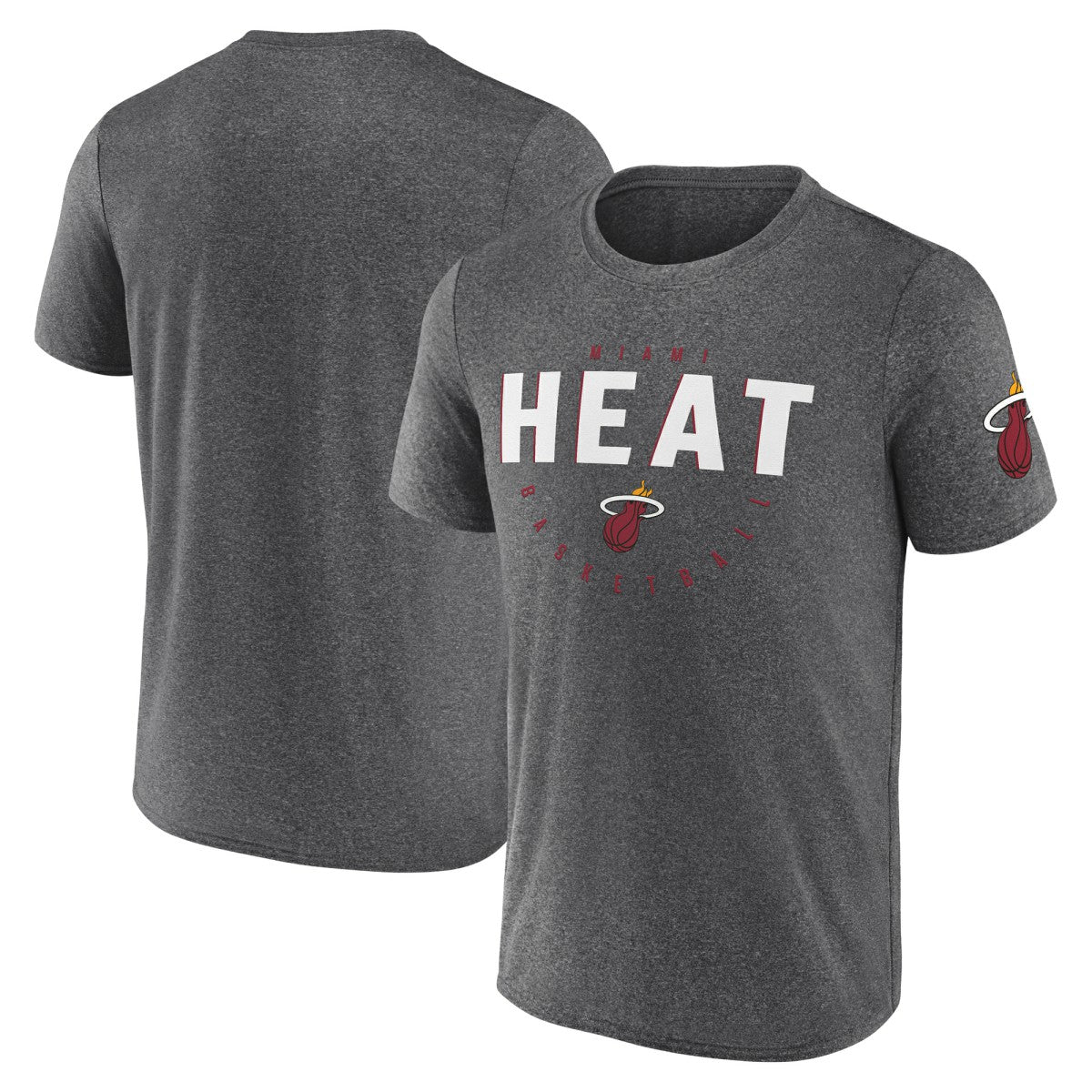 Miami Heat Logo Athletic Block Practice Performance T-Shirt