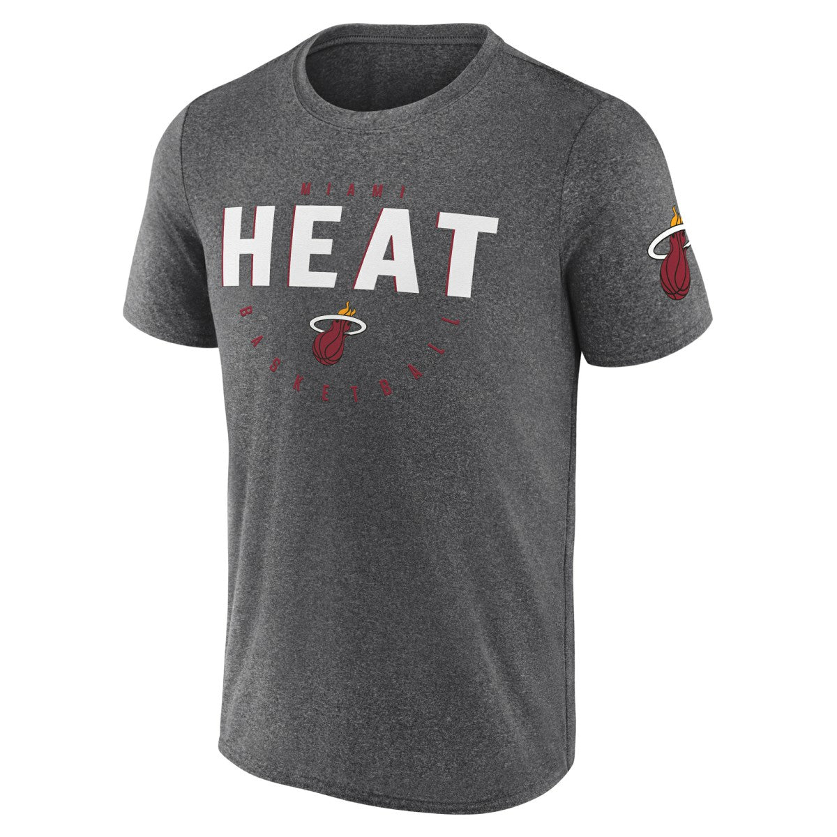 Miami Heat Logo Athletic Block Practice Performance T-Shirt