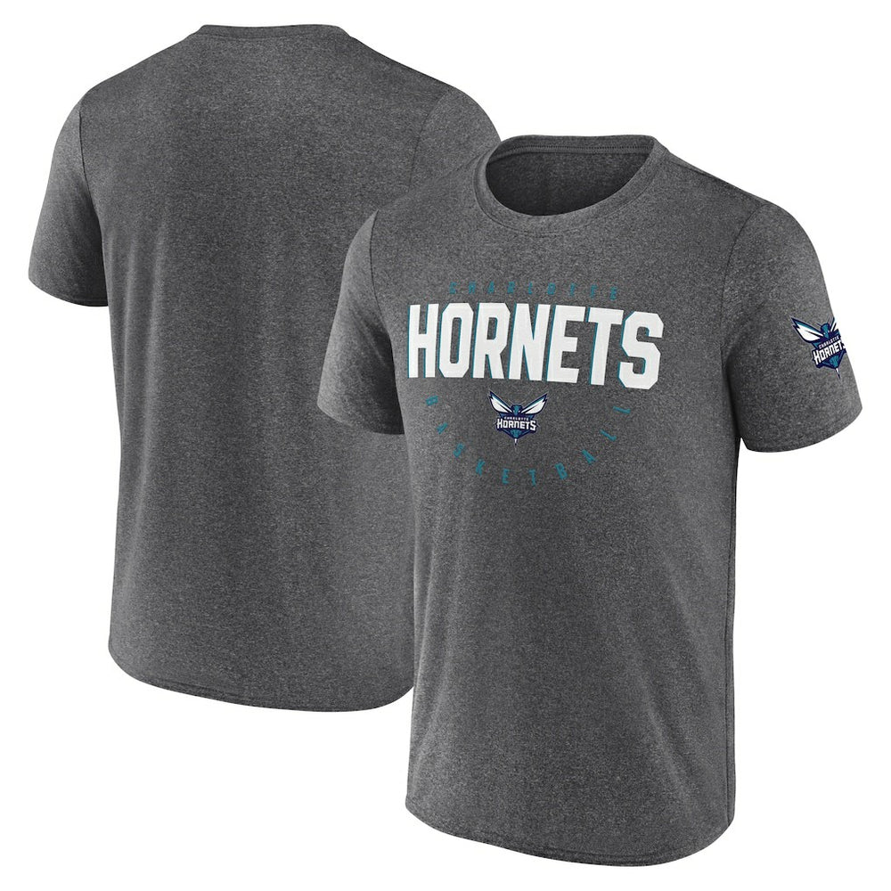 Charlotte Hornets Logo Athletic Block Practice Performance T-Shirt
