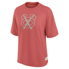 NHL Chicago Blackhawks Fanatics Women's Oversized Elements Raw Edge Future Ground T-Shirt