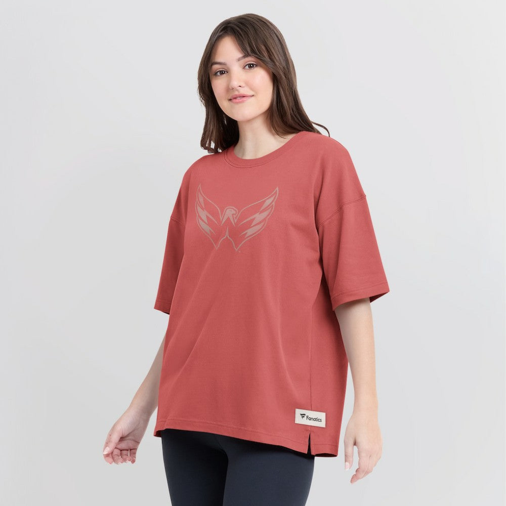 NHL Washington Capitals Fanatics Women's Oversized Elements Raw Edge Future Ground T-Shirt