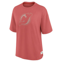 NHL New Jersey Devils Fanatics Women's Oversized Elements Raw Edge Future Ground T-Shirt
