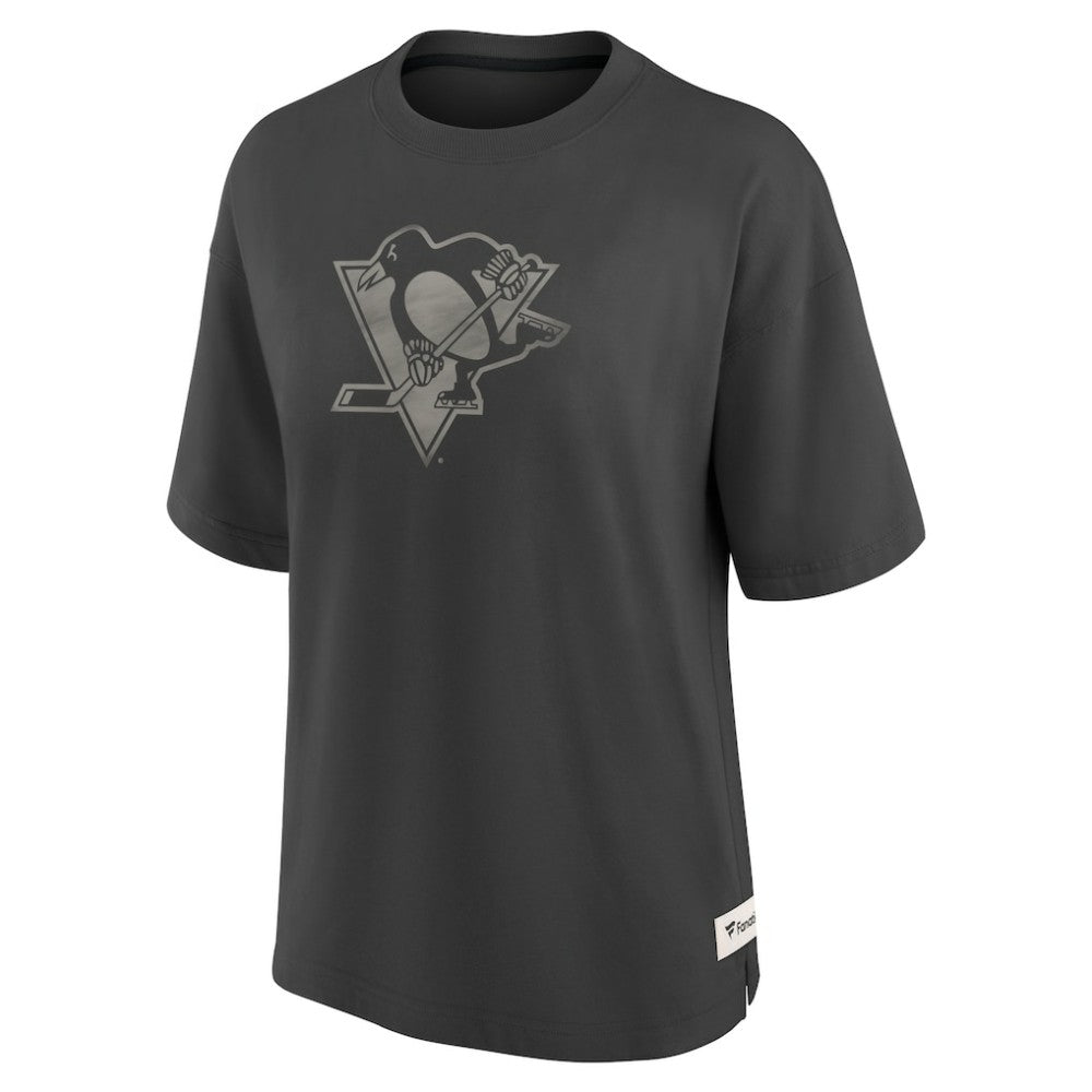 NHL Pittsburgh Penguins Fanatics Women's Oversized Elements Raw Edge Future Ground T-Shirt