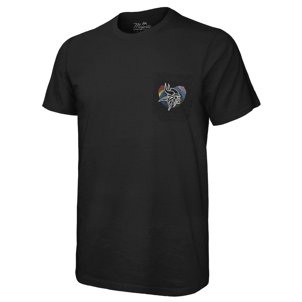 Majestic Threads Pride Pocket T-Shirt - Minnesota Vikings T-shirts